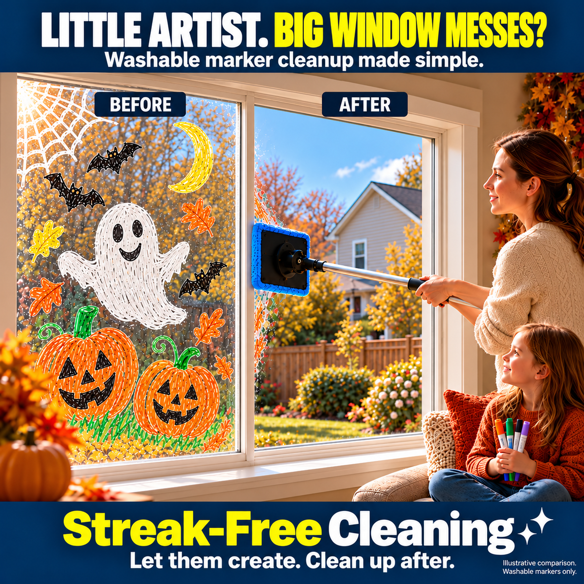 🔥Magnetic Streak-Free Glass Cleaning Kit – For Car Windows, Windshields & Home🔥 TODAY ONLY — 50% OFF