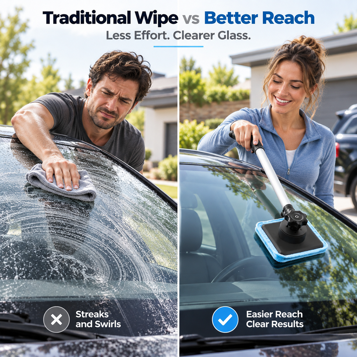 🔥Magnetic Streak-Free Glass Cleaning Kit – For Car Windows, Windshields & Home🔥 TODAY ONLY — 50% OFF