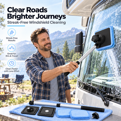 🔥Magnetic Streak-Free Glass Cleaning Kit – For Car Windows, Windshields & Home🔥 TODAY ONLY — 50% OFF