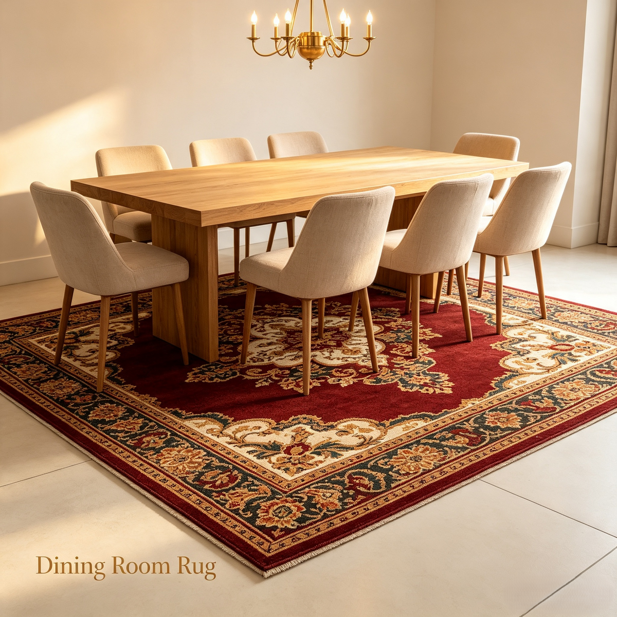 Intoobetter Classic Medallion Area Rug – Vintage Red Decorative Rug for Living Room, Bedroom and Home Styling