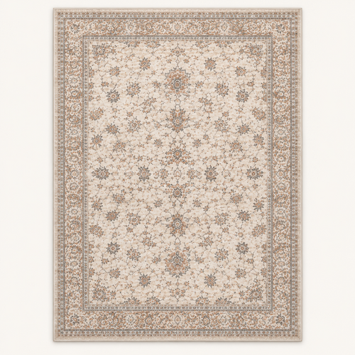 Intoobetter Vintage Floral Area Rug – Soft Neutral Decorative Rug for Nursery, Bedroom and Living Room